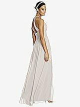 Rear View Thumbnail - Oyster & Dark Nude Studio Design Bridesmaid Dress 4518