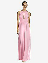 Front View Thumbnail - Peony Pink & Dark Nude Studio Design Bridesmaid Dress 4518