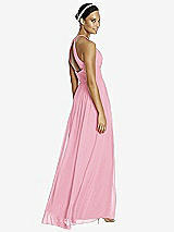 Rear View Thumbnail - Peony Pink & Dark Nude Studio Design Bridesmaid Dress 4518