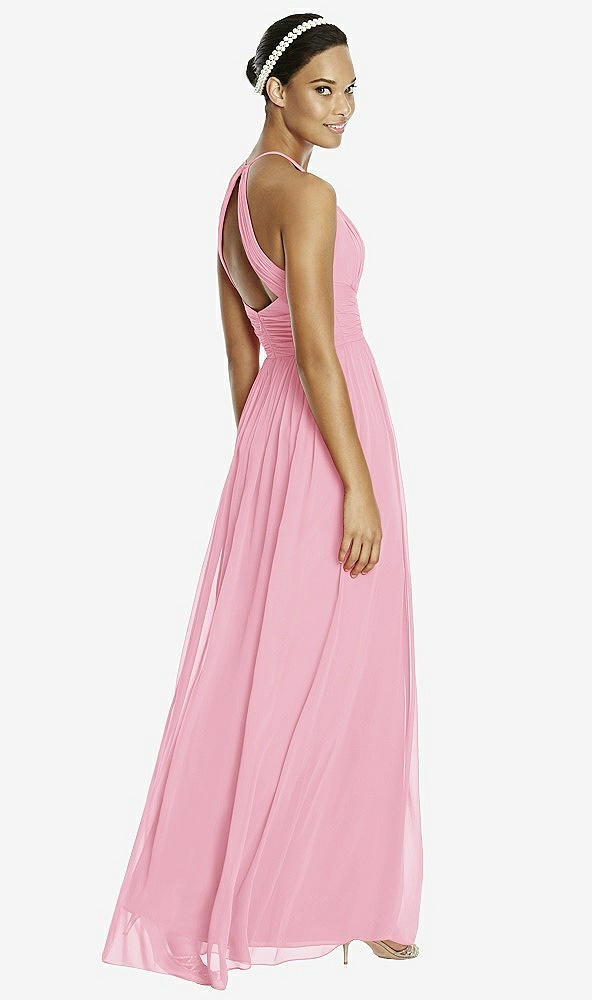 Back View - Peony Pink & Dark Nude Studio Design Bridesmaid Dress 4518