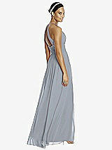 Rear View Thumbnail - Platinum & Dark Nude Studio Design Bridesmaid Dress 4518