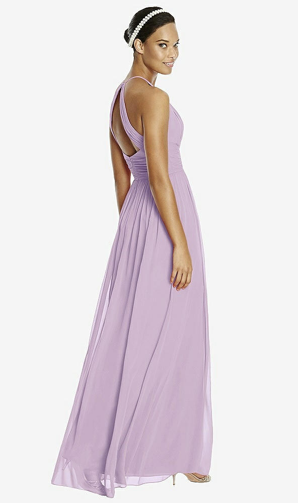 Back View - Pale Purple & Dark Nude Studio Design Bridesmaid Dress 4518