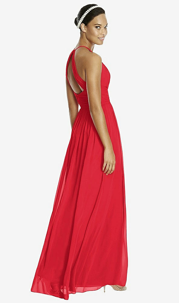 Back View - Parisian Red & Dark Nude Studio Design Bridesmaid Dress 4518
