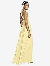 Rear View Thumbnail - Pale Yellow & Dark Nude Studio Design Bridesmaid Dress 4518
