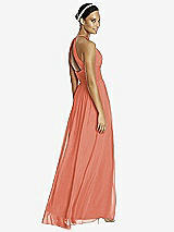 Rear View Thumbnail - Terracotta Copper & Dark Nude Studio Design Bridesmaid Dress 4518
