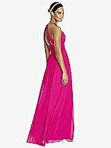 Rear View Thumbnail - Think Pink & Dark Nude Studio Design Bridesmaid Dress 4518