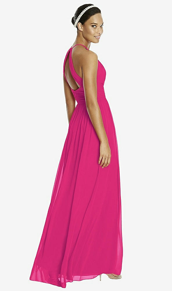 Back View - Think Pink & Dark Nude Studio Design Bridesmaid Dress 4518