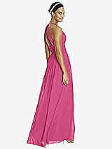 Rear View Thumbnail - Tea Rose & Dark Nude Studio Design Bridesmaid Dress 4518