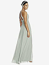 Rear View Thumbnail - Willow Green & Dark Nude Studio Design Bridesmaid Dress 4518