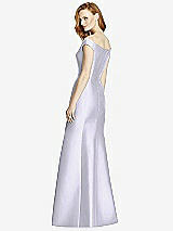 Rear View Thumbnail - Silver Dove Off-the-Shoulder V-Neck Satin Trumpet Gown