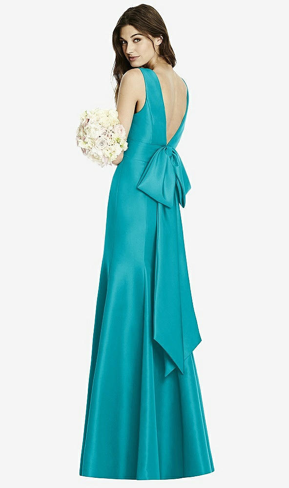Back View - Vintage Teal Studio Design Bridesmaid Dress 4520