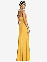 Rear View Thumbnail - NYC Yellow Sweetheart Strapless Flared Skirt Maxi Dress