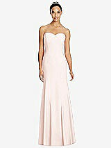 Front View Thumbnail - Blush Sweetheart Strapless Flared Skirt Maxi Dress