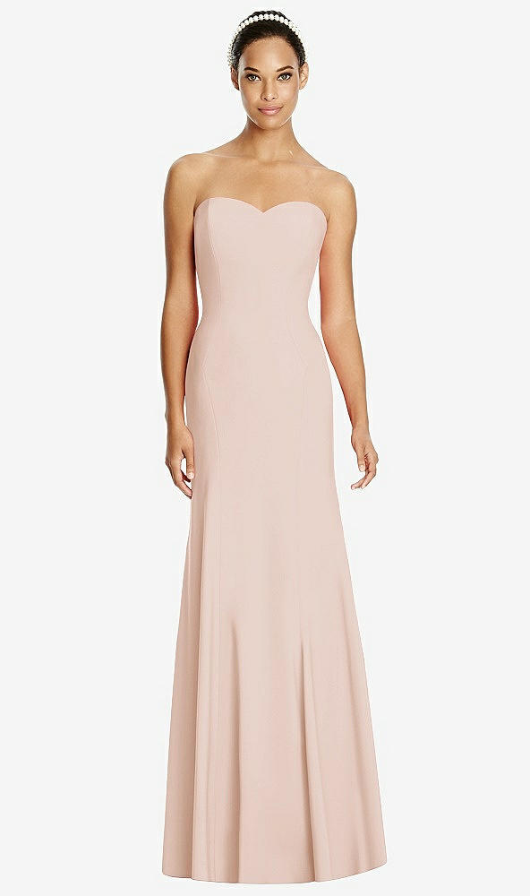Front View - Cameo Sweetheart Strapless Flared Skirt Maxi Dress