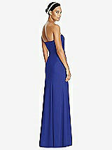 Rear View Thumbnail - Cobalt Blue Sweetheart Strapless Flared Skirt Maxi Dress