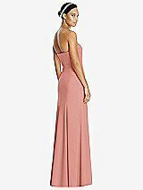 Rear View Thumbnail - Desert Rose Sweetheart Strapless Flared Skirt Maxi Dress