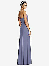 Rear View Thumbnail - French Blue Sweetheart Strapless Flared Skirt Maxi Dress