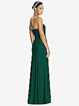 Rear View Thumbnail - Hunter Green Sweetheart Strapless Flared Skirt Maxi Dress