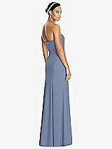 Rear View Thumbnail - Larkspur Blue Sweetheart Strapless Flared Skirt Maxi Dress