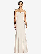 Front View Thumbnail - Oat Sweetheart Strapless Flared Skirt Maxi Dress