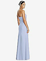 Rear View Thumbnail - Sky Blue Sweetheart Strapless Flared Skirt Maxi Dress
