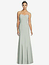 Front View Thumbnail - Willow Green Sweetheart Strapless Flared Skirt Maxi Dress