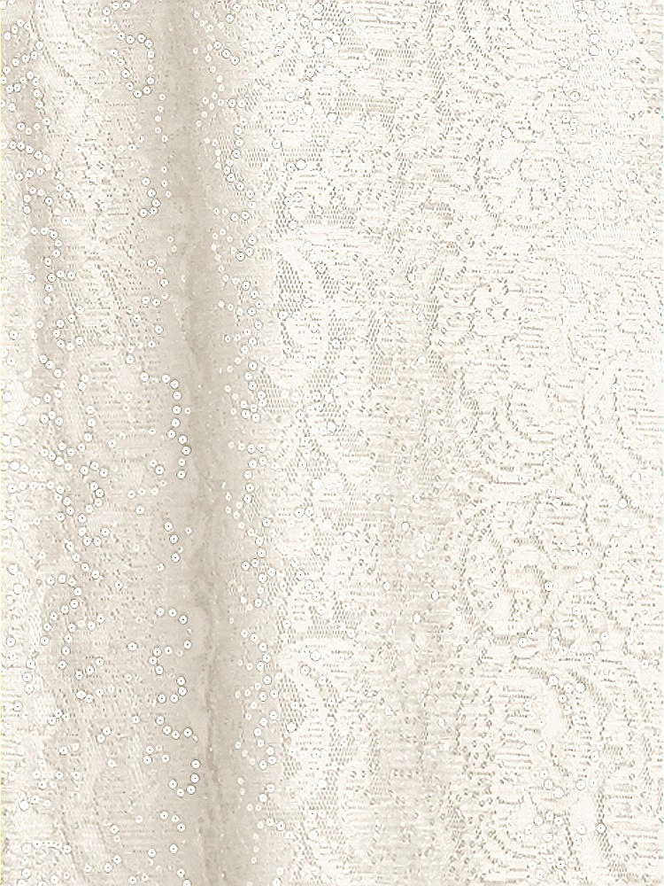 Front View - Ivory Sequin Lace Fabric by the Yard