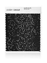Front View Thumbnail - Black Sequin Lace Swatch