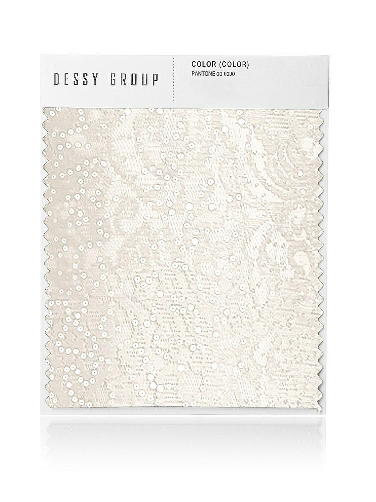 Front View - Ivory Sequin Lace Swatch