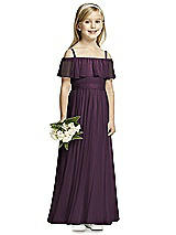 Front View Thumbnail - Aubergine Flower Girl Dress FL4053
