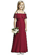 Front View Thumbnail - Burgundy Flower Girl Dress FL4053
