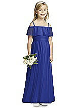 Front View Thumbnail - Cobalt Blue Flower Girl Dress FL4053