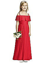 Front View Thumbnail - Parisian Red Flower Girl Dress FL4053