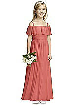 Front View Thumbnail - Coral Pink Flower Girl Dress FL4053