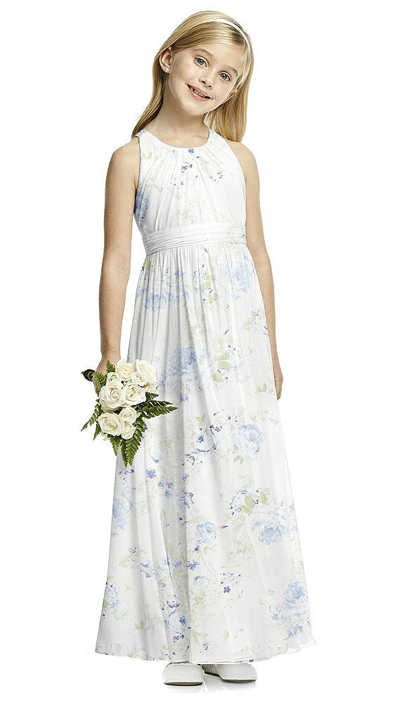 Front View - Bleu Garden Flower Girl Dress FL4054