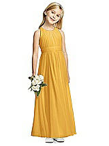 Front View Thumbnail - NYC Yellow Flower Girl Dress FL4054