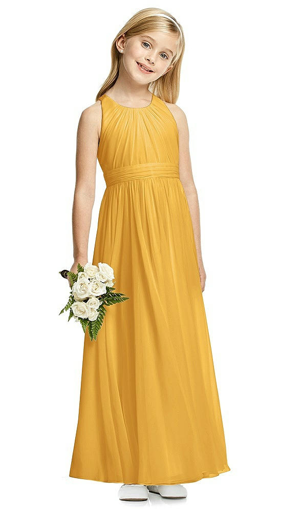 Front View - NYC Yellow Flower Girl Dress FL4054