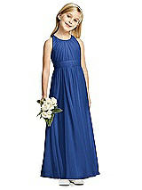 Front View Thumbnail - Classic Blue Flower Girl Dress FL4054