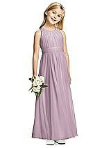 Front View Thumbnail - Suede Rose Flower Girl Dress FL4054