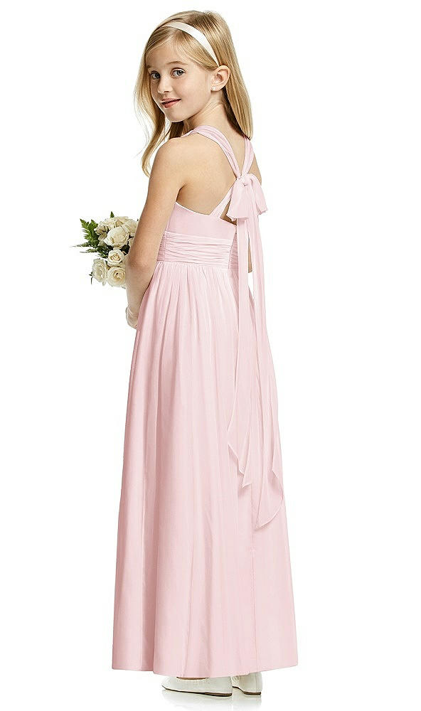 Back View - Ballet Pink Flower Girl Dress FL4054