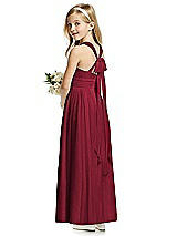 Rear View Thumbnail - Burgundy Flower Girl Dress FL4054