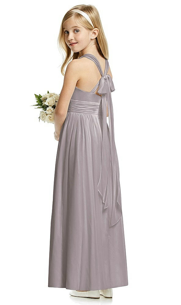 Back View - Cashmere Gray Flower Girl Dress FL4054