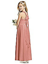 Rear View Thumbnail - Desert Rose Flower Girl Dress FL4054