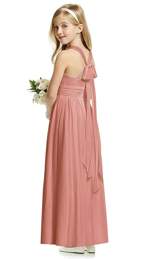 Back View - Desert Rose Flower Girl Dress FL4054