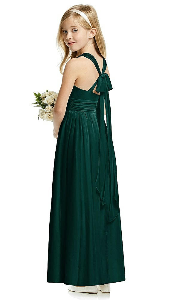 Back View - Evergreen Flower Girl Dress FL4054