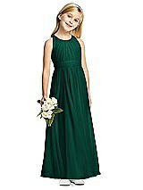 Front View Thumbnail - Hunter Green Flower Girl Dress FL4054