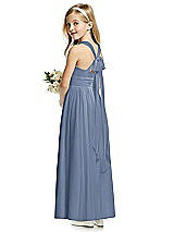 Rear View Thumbnail - Larkspur Blue Flower Girl Dress FL4054