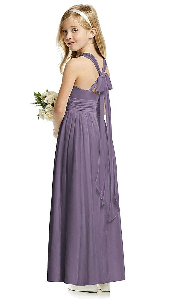 Back View - Lavender Flower Girl Dress FL4054