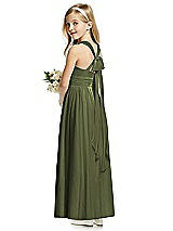 Rear View Thumbnail - Olive Green Flower Girl Dress FL4054