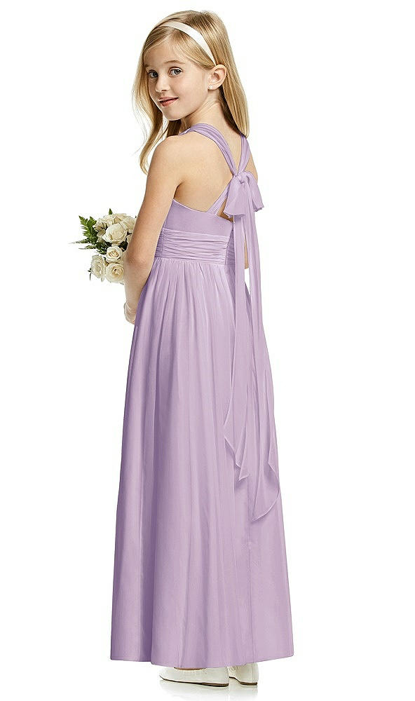 Back View - Pale Purple Flower Girl Dress FL4054
